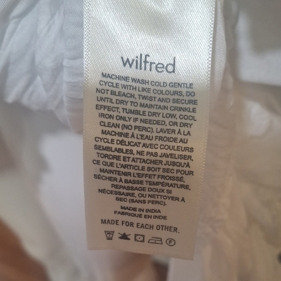 Wilfred  Women's White Ruffle Mini Dress Size M - Picture 9 of 12